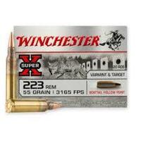 223REM 55Gr. WINCHESTER SUPER X HOLLOW POINTS (20RDS)