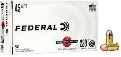 45ACP 230Gr. Federal RANGE/TARGET/PRATICE FMJ (50RDS)