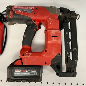 Milwaukee 16Ga. finish nailer with 6.0xc battery and charger 