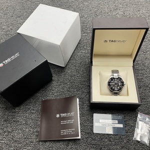 Tag Heuer Watch Mens Aquaracer Black Watch Original Box & Links 