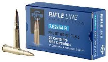 7.62X54R 182Gr. FMJ BT PPU RIFLE LINE (20RDS)