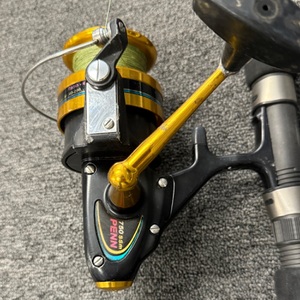Penn 7500ss  Spinning Reel On Black Shakesphere Rod