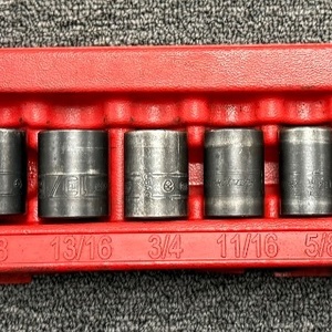 11 pc 1/2" Drive 6-Point SAE Flank Drive® Shallow Impact Socket Set (3/8–1")